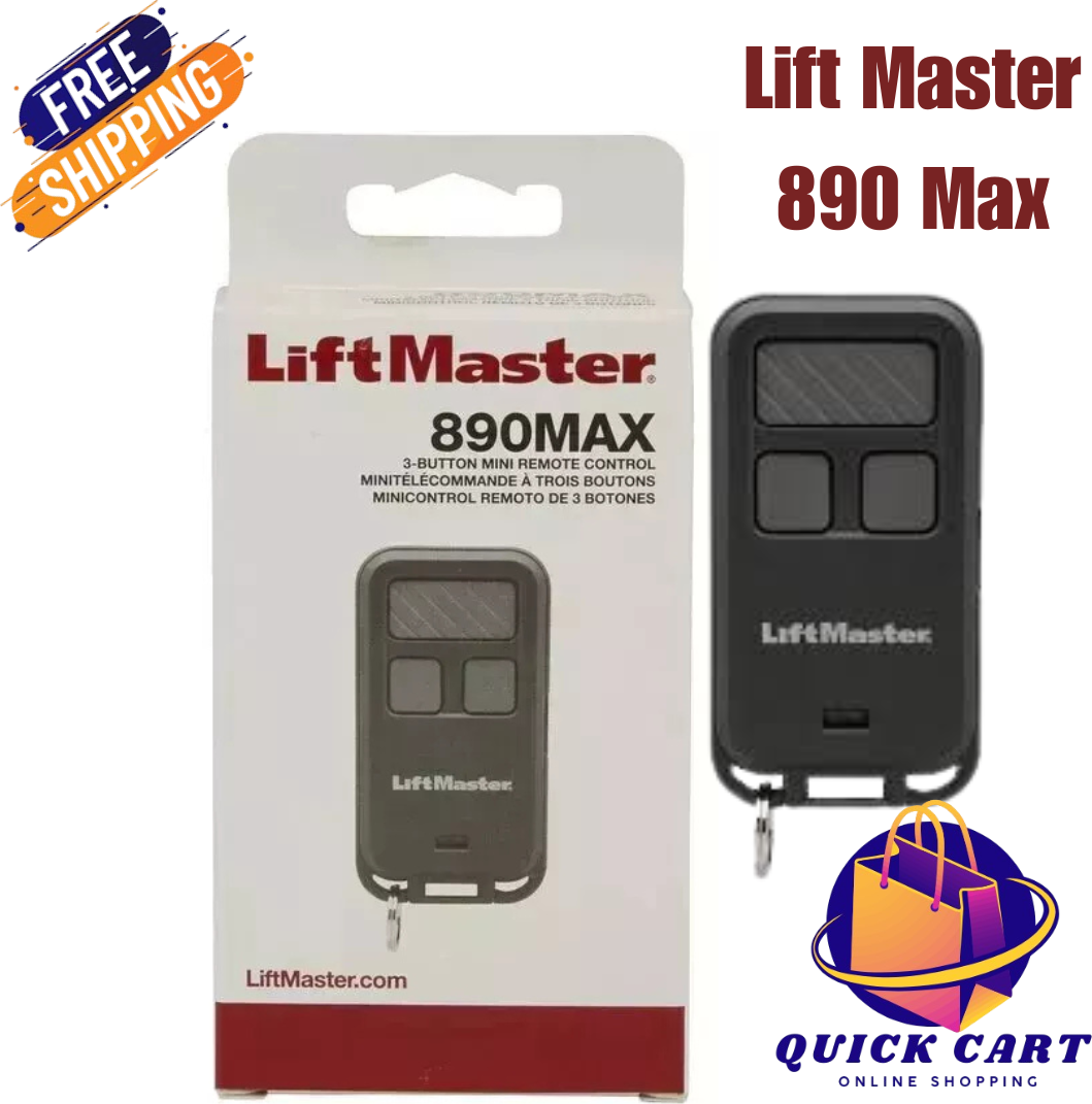 890MAX Universal Remote Mini Key Chain Garage Control - Black