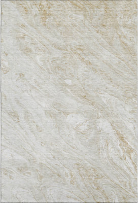 Addison Rugs Ivory Rectangle 3' x 5' Area Rug Beige, White