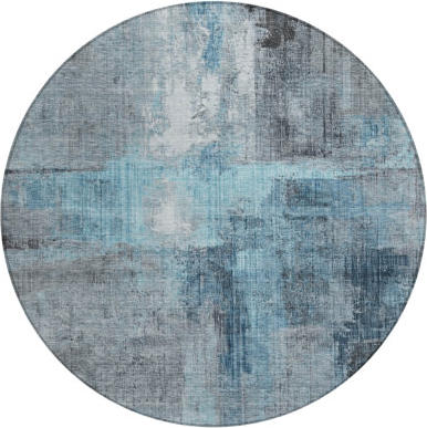 Area rugs Addison Rugs Round 8' Area Rug Blue 96x"