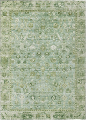 Addison Rugs Aloe Rectangle 3' x 5' Area Rug Green, White