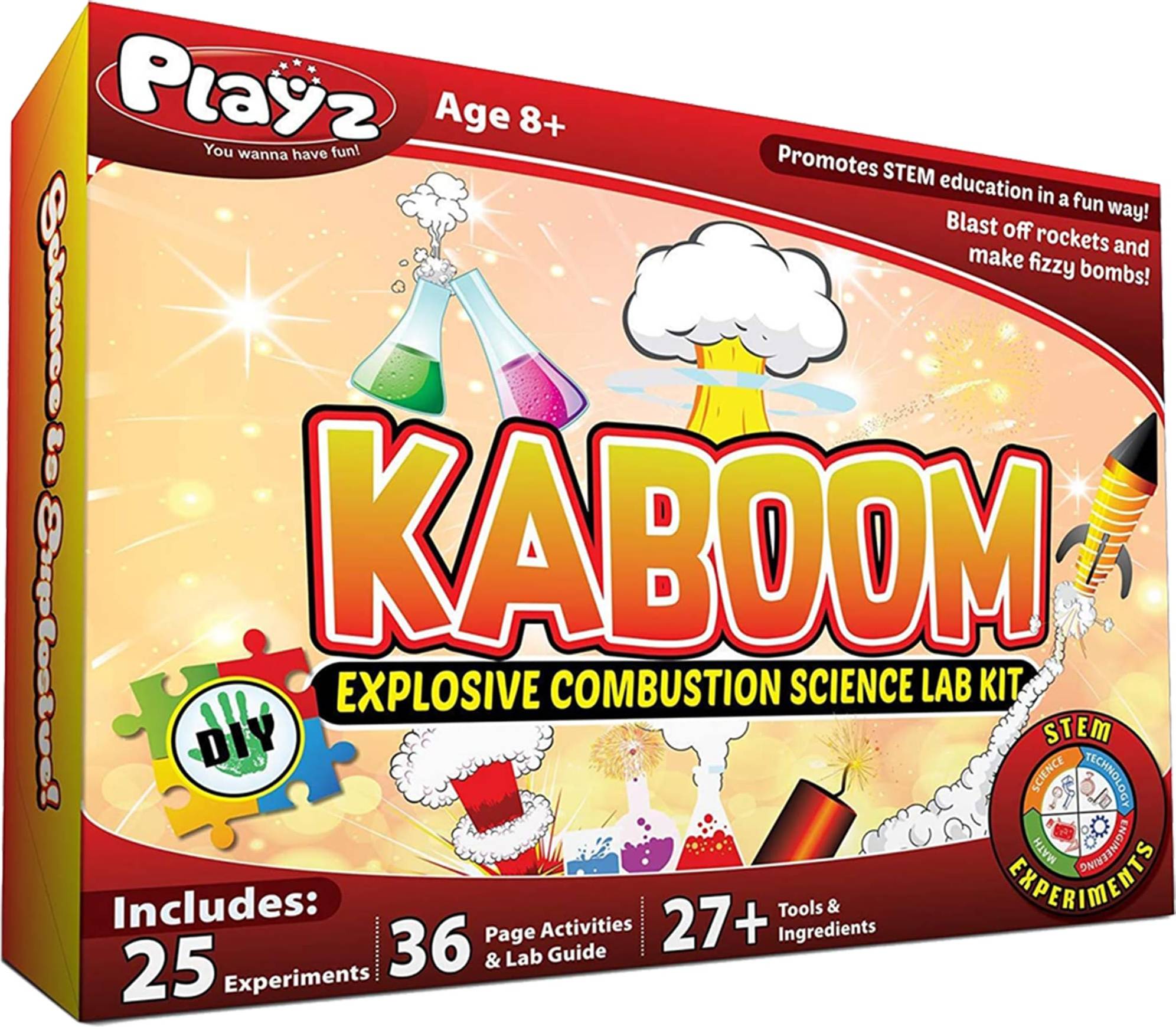 Playz Kaboom 50+ Explosive Science Experiments Kit
