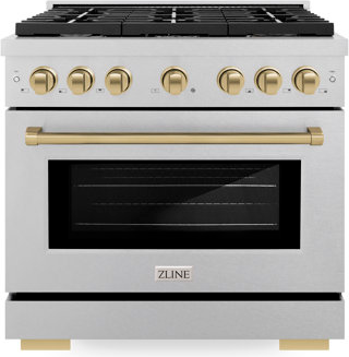 Gas range stove ZLINE Autograph 36 Inch Paramount Range
