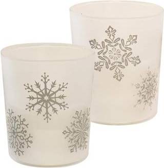 Wax Snowflake Glass 2 Count
