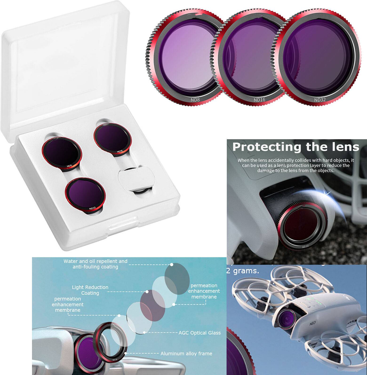 3 Pack Camera Lens Filters Set