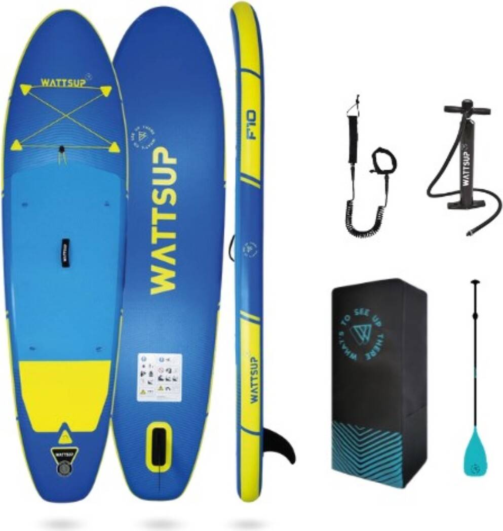 Inflatable paddle board Wattsup Sup F10 Inflatable Paddle Surf Set Blue
