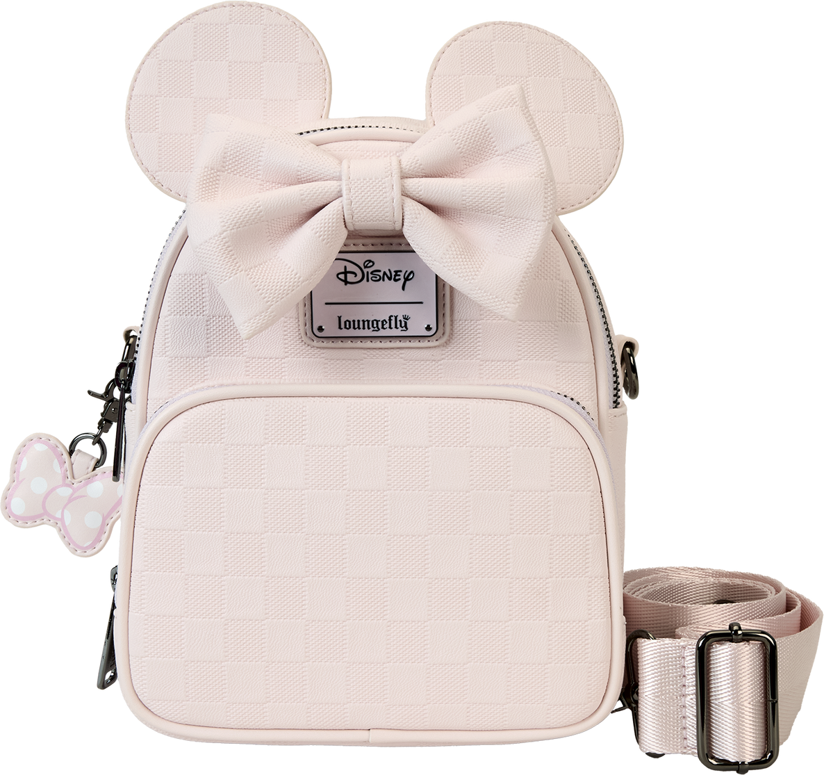 Loungefly Minnie Mouse Checkered Texture Backpack - Convertible