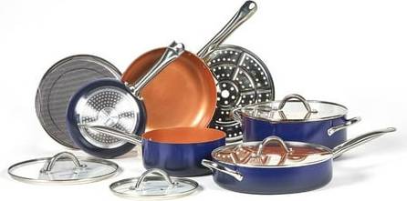 Copper Chef Quick-Cook 16-Piece Pan Cookware Set
