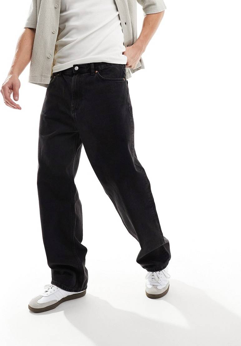 Weekday Galaxy Jeans Med Raka Ben - Svart