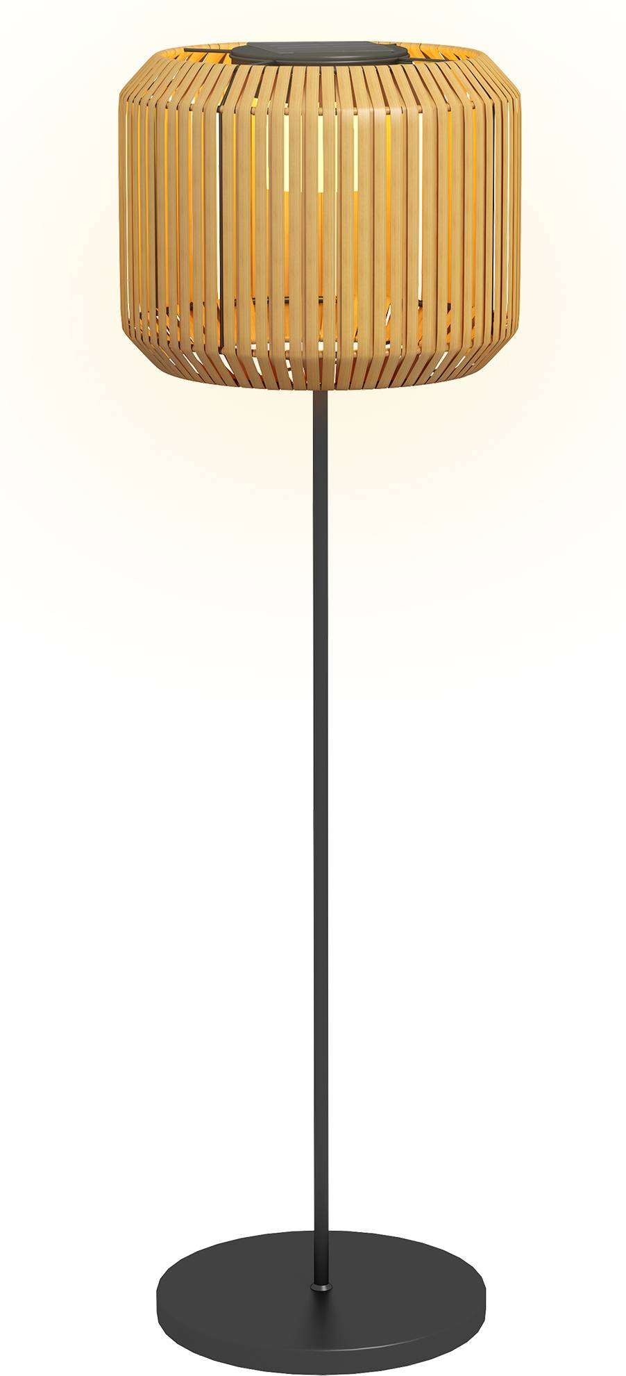 Solarlampe OutSunny Rattan Solarlampe Wasserdichte LED Gartenleuchte