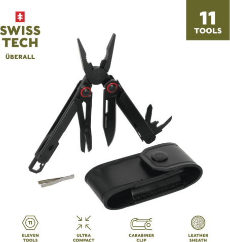 Swiss+Tech ûberall 11-i-1 Mini Multitool Multiværktøj