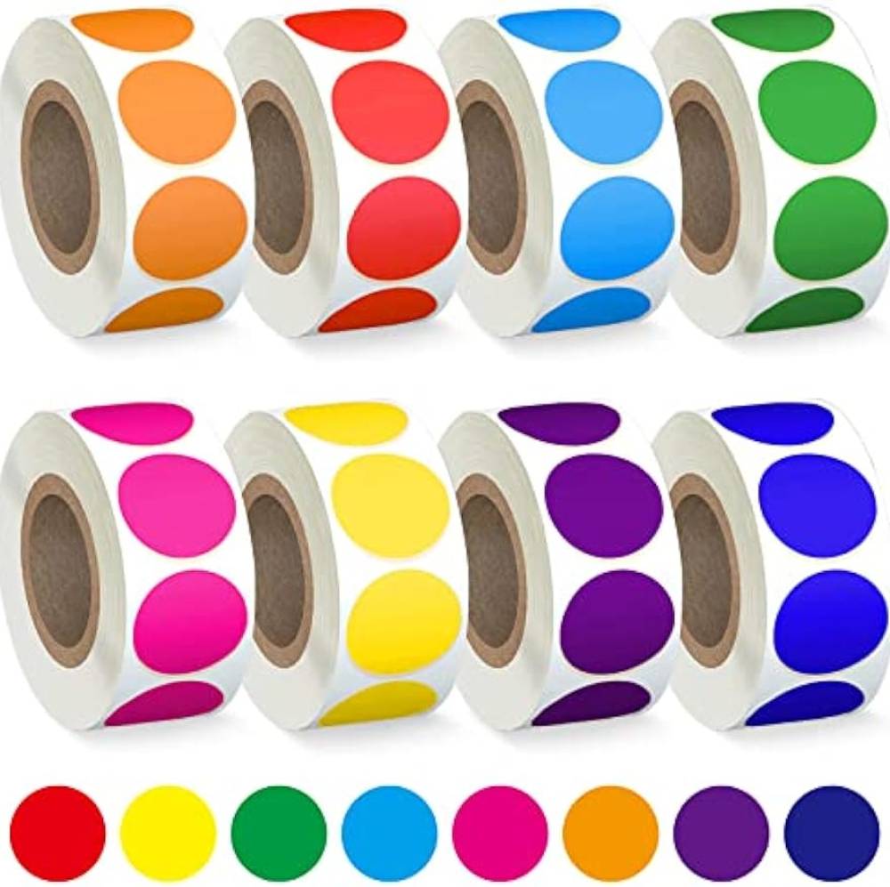 Temu 4000 Pcs Color Coding Labels 3/4 Inch