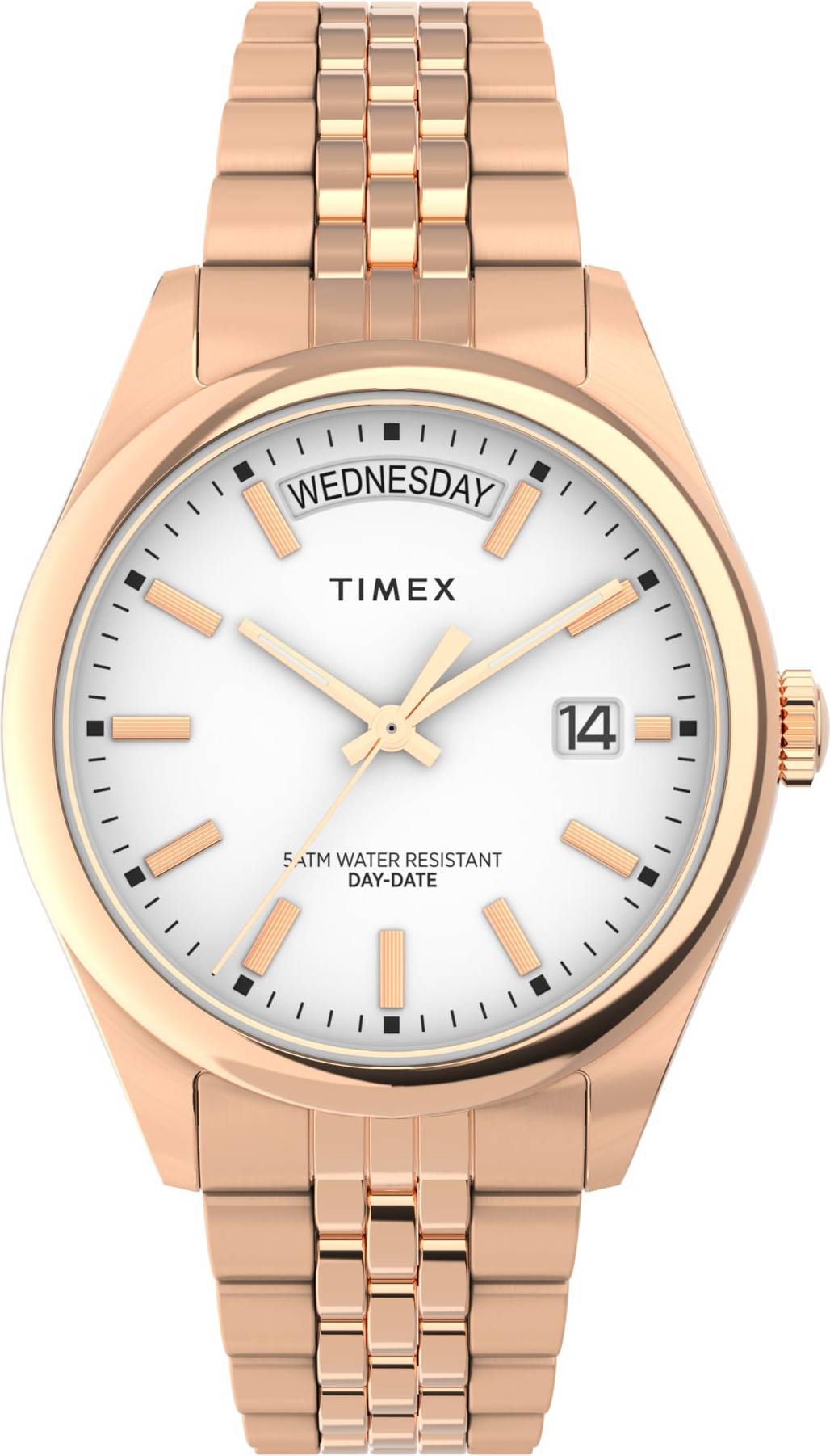 Timex Legacy Analog Ur Rosa Guld Sort Hvid One Size