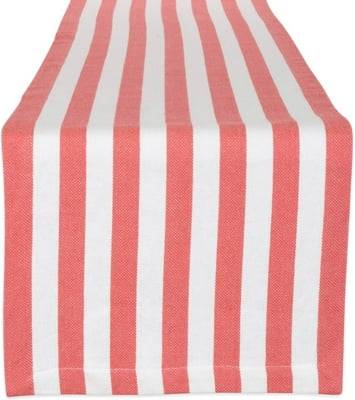 DII Torchon Tiss Rayures Rouges Lot 3 Nappe Rouge