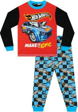 Hot Wheels Pyjamas Racerbil Pojkpyjamas Racerbilar Pyjamas Flerfärgad 116