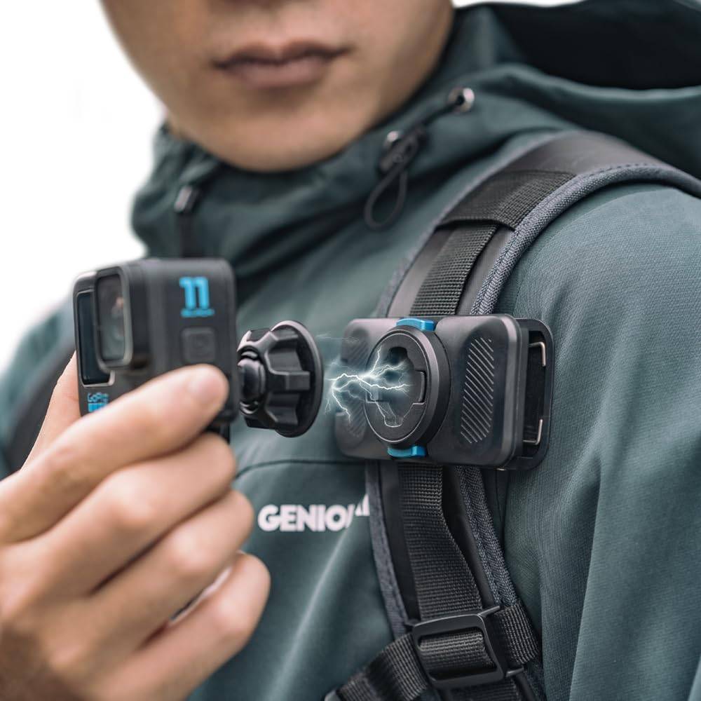 SUREWO 360 Rotation Magnetic Quick Release Backpack Clip Mount