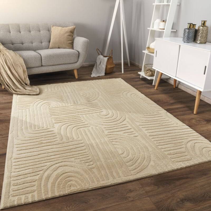 Paco Home Boho Skandi Design Rectangle Rug 200cm x 280cm Beige