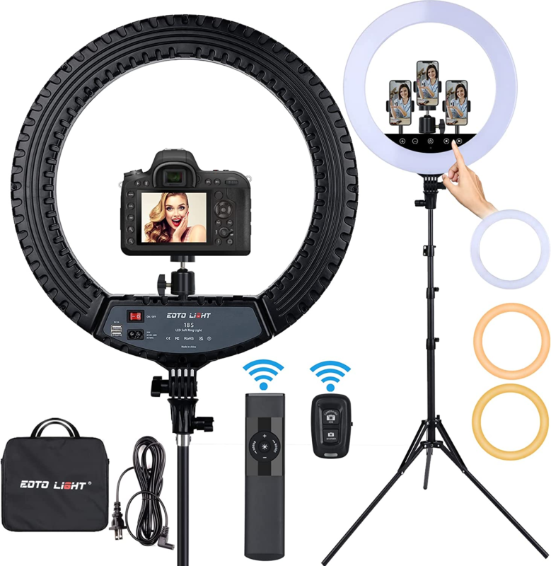 Led ring light 18 Inch LED Ring Light with Tripod Stand