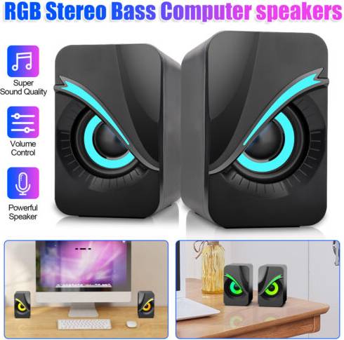 Mini computer EEEkit 3.5mm Mini Computer Speakers RGB