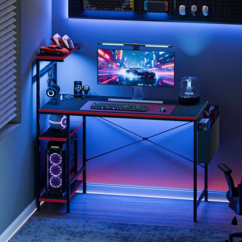Gaming computer desk Segawe 44" LED Gaming Computer Desk