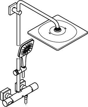 Grohe cool sunrise bruser Grohe Rainshower 310 Br System Cube