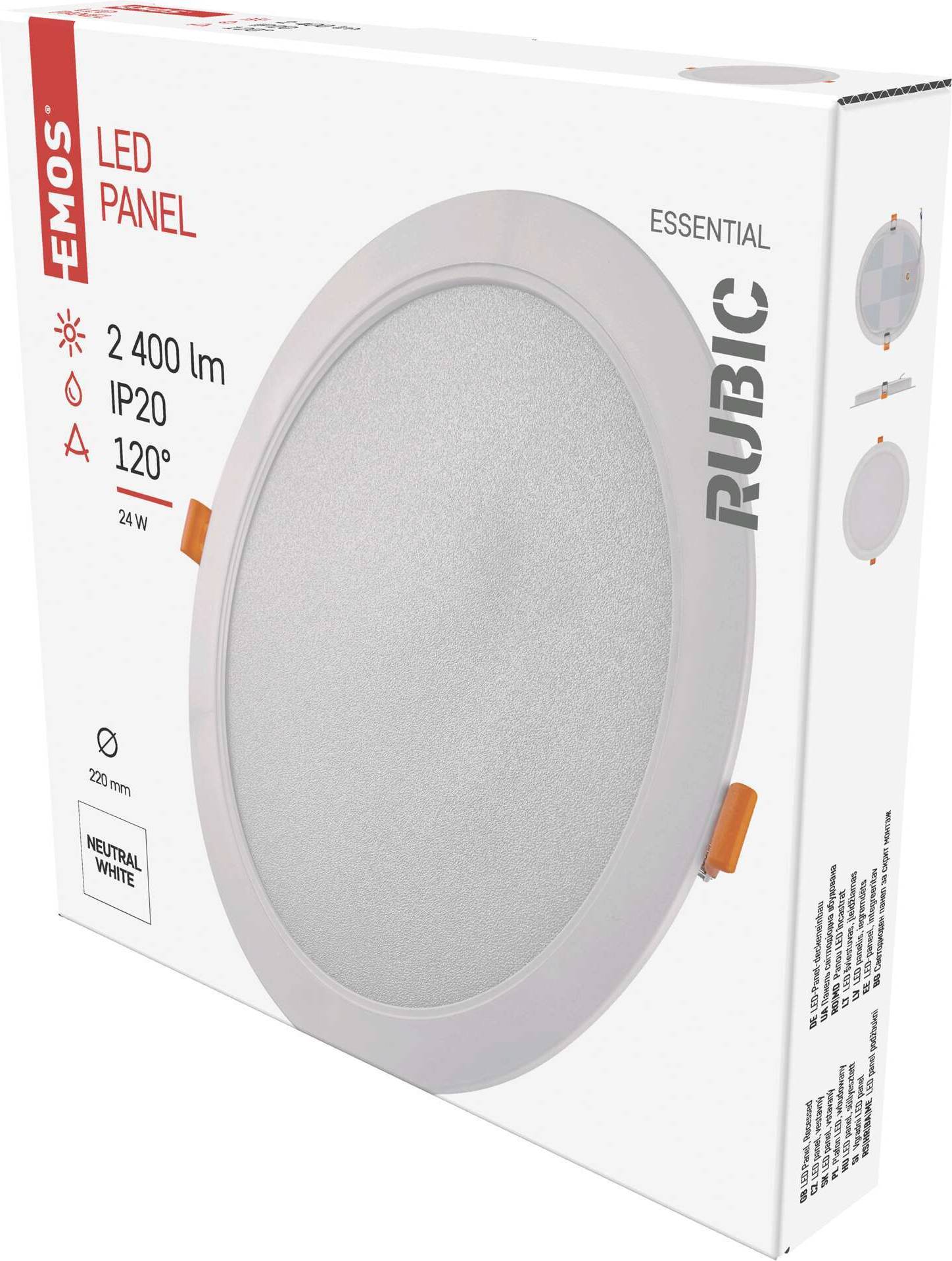 EMOS LED Panel 24 W Runde 2400 lm Neutralweiß Loftplafond