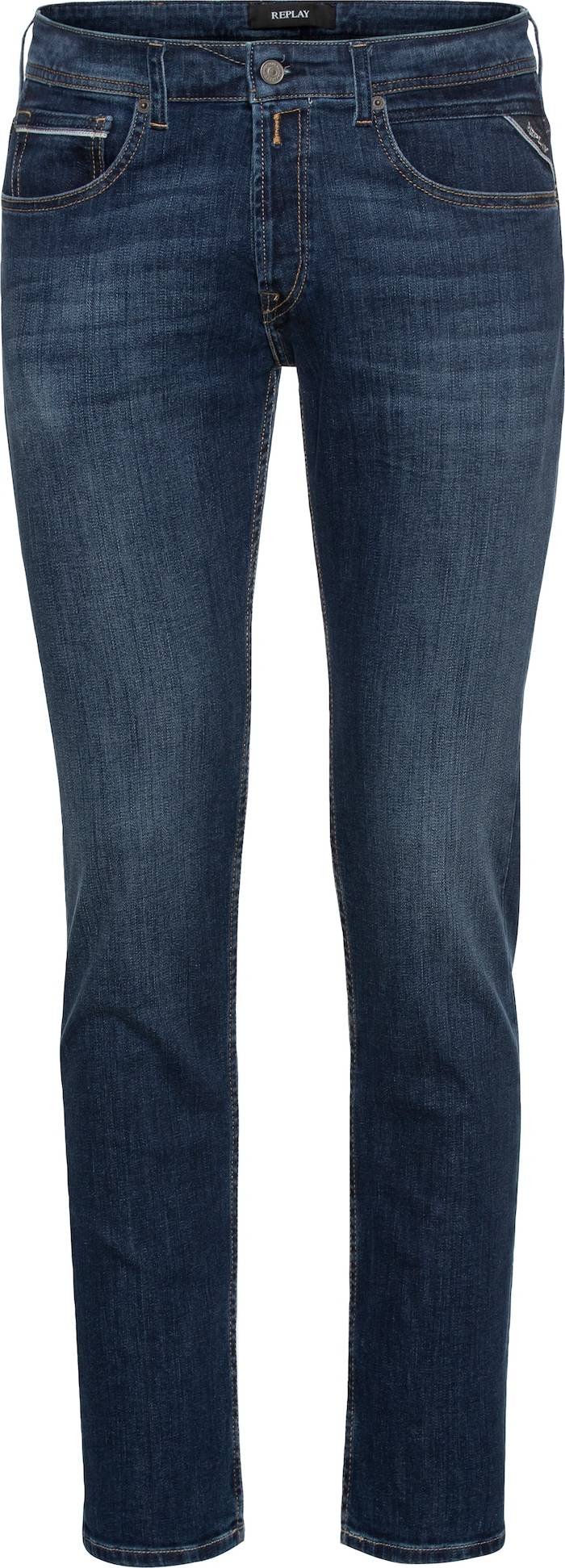 Herrjeans Grover Rak Passform - Mörkblå