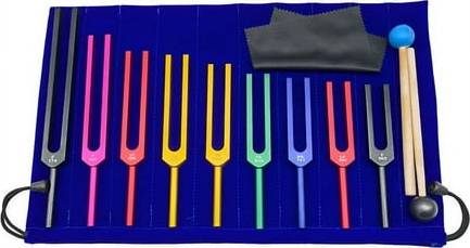 Musiktilbehør Typecat 9 Pcs Colorful Solfeggio Tuning Forks