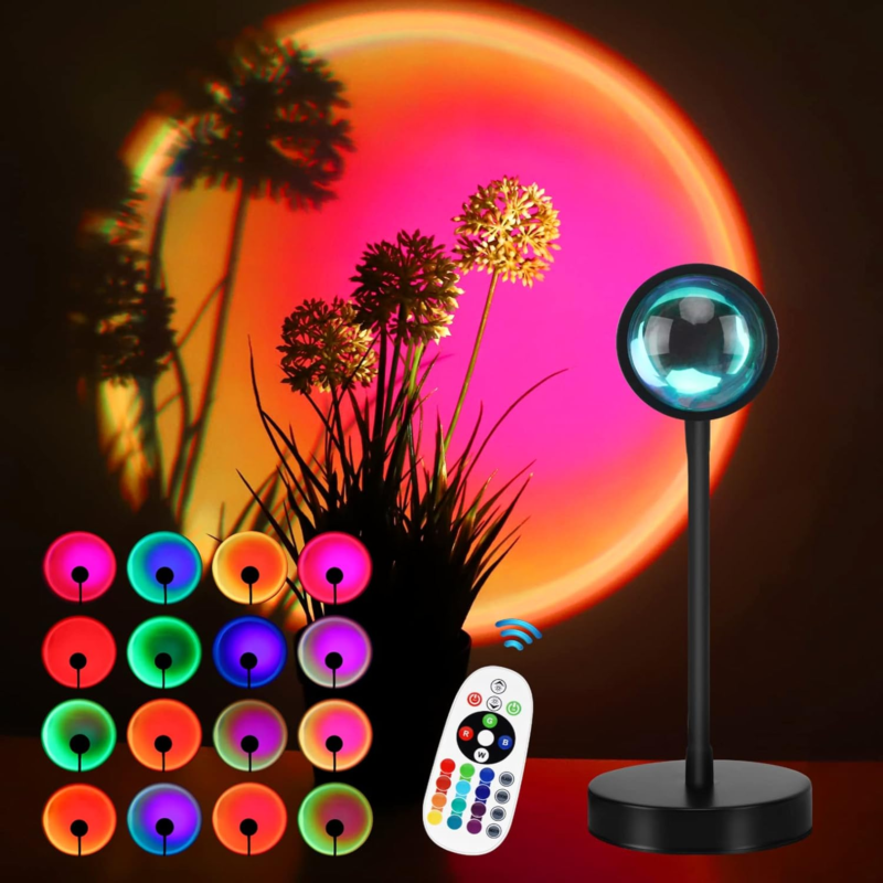 Sunset lamp Sunset Projection 16 Colors Multicolor Table Lamp