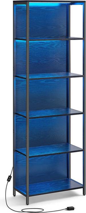 6-Tier LED Bookshelf