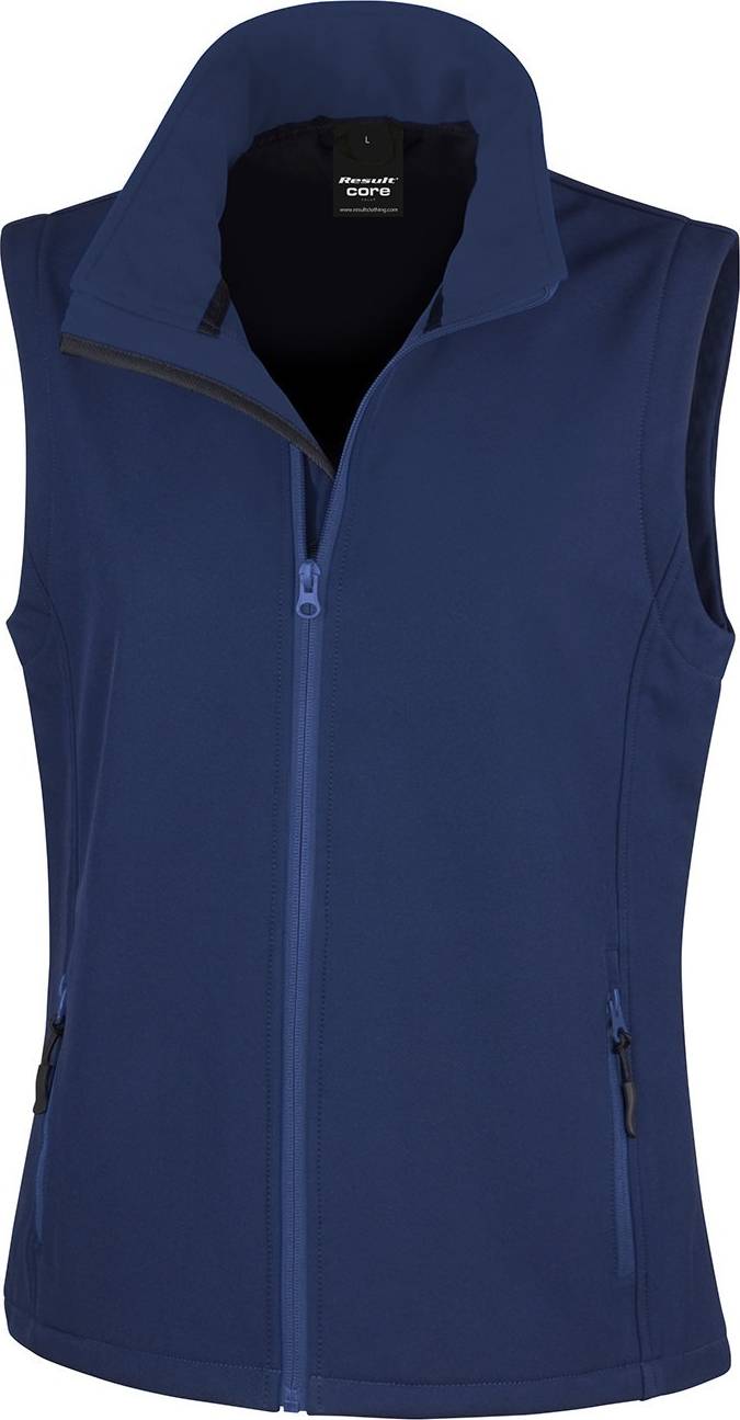 Printable Result Core Printable Softshell Bodywarmer - Navy