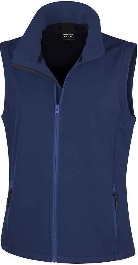 Printable Result Core Printable Soft Shell Bodywarmer - Blue