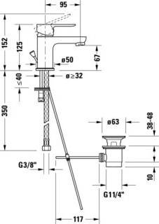 D-Code Single Lever Small Basin Mixer
