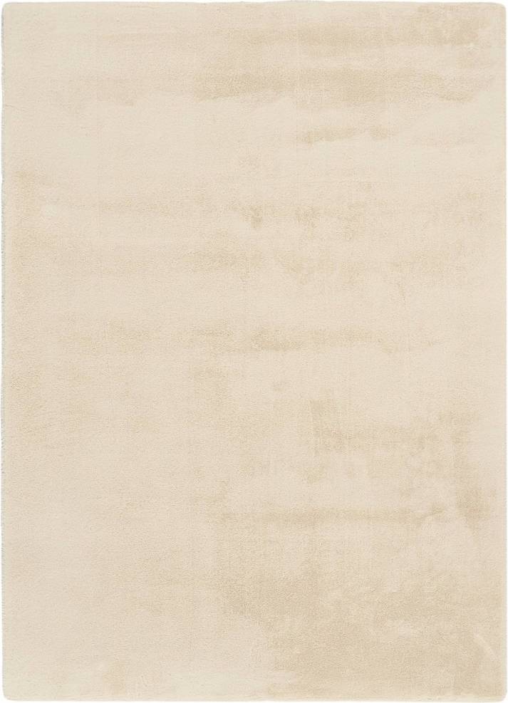 Nourison Soft Plush Rabbit Fur Area Rug 5' x 7' Beige