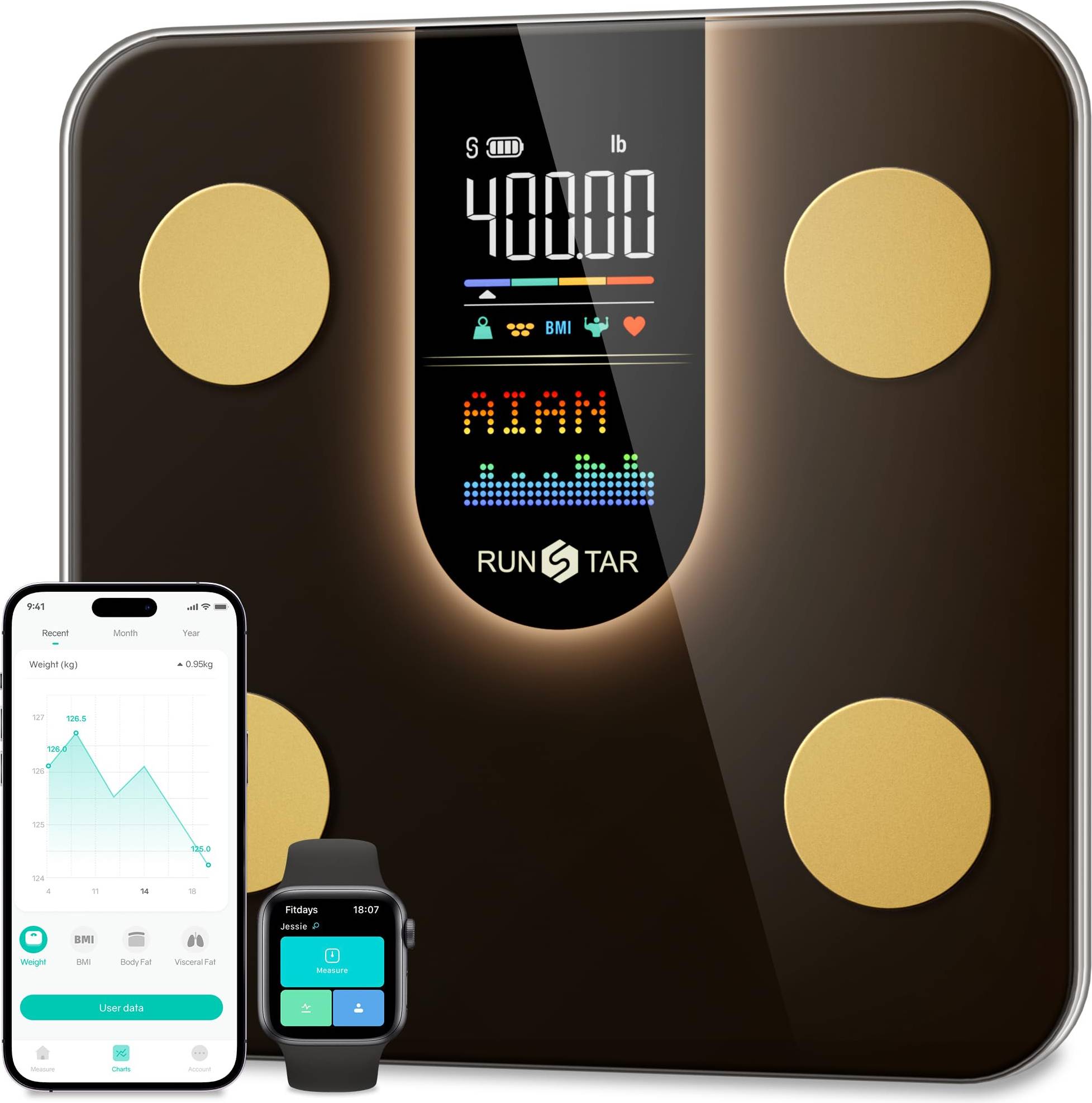 Smart scale RunSTAR 4E SmartView Lite Body Scale