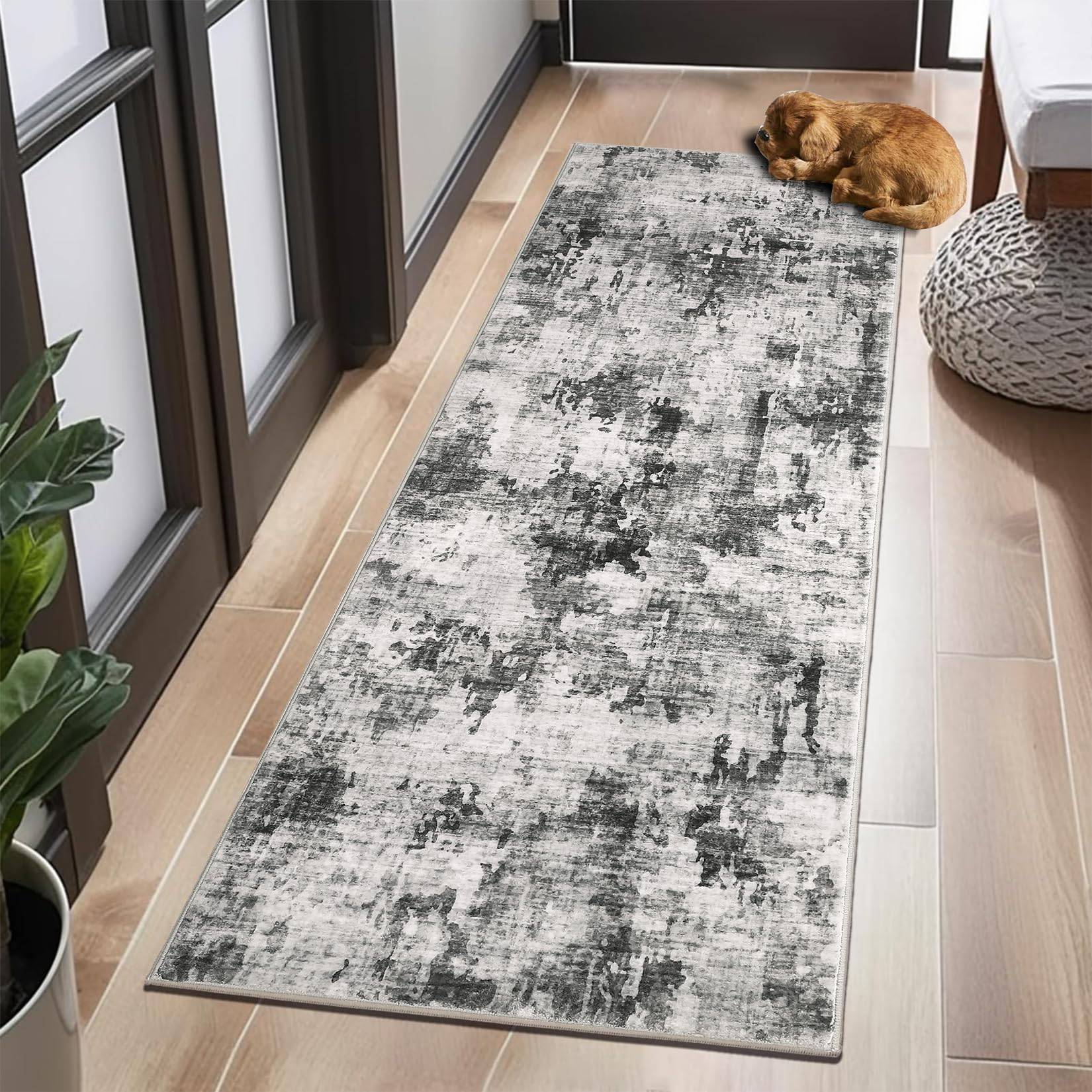 Vintage Abstract Runner Rug 2' x 6'