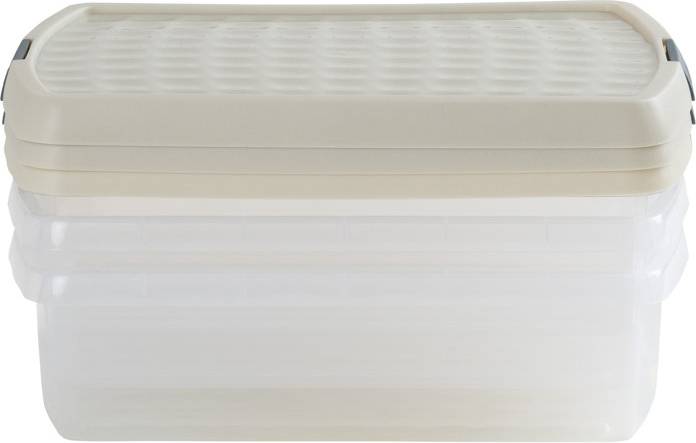 Wham Rectangular Plastic 8.5L Storage Box 3pcs