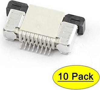10 Pcs Bottom Port 8Pin Ribbon Sockets Connector