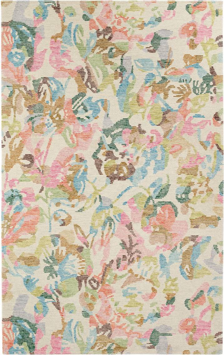 Dash and Albert Rugs Bloom Multi Hand Tufted Wool Rug 5' x 8' Multicolor 60x96"