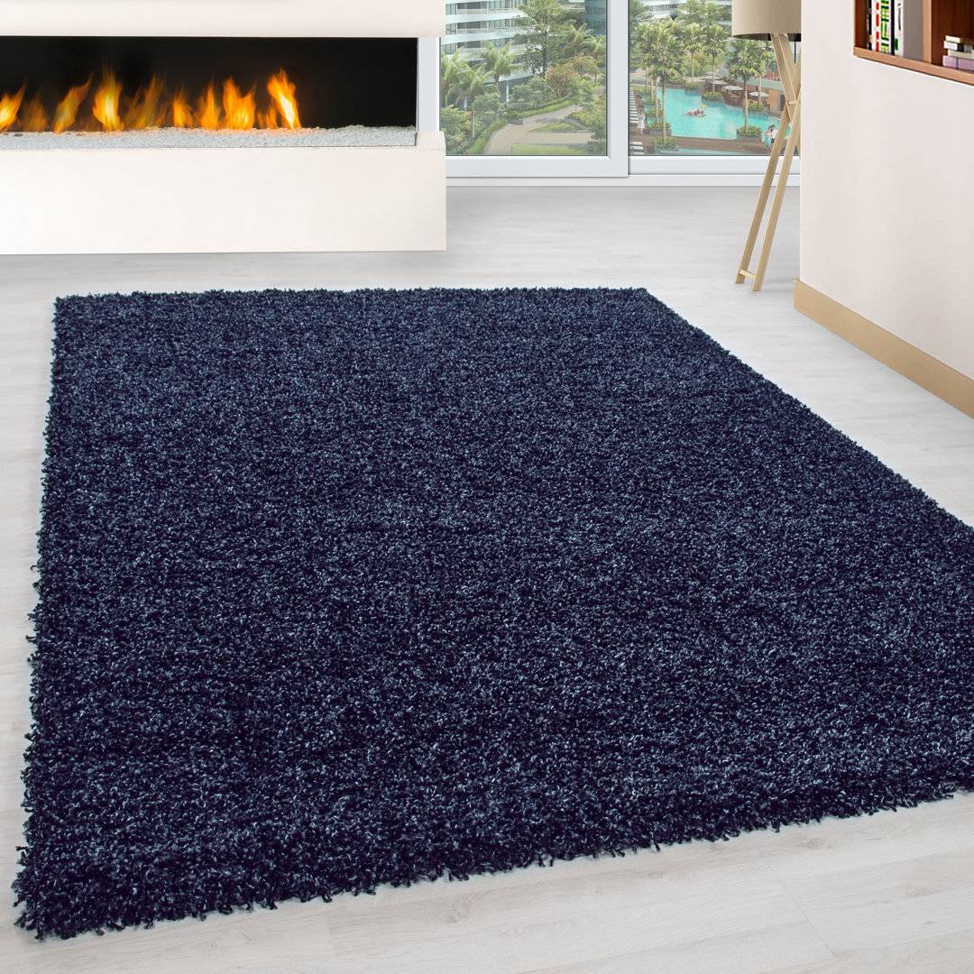 Zipcode Design Shaggy Rug Riam Marine Blue