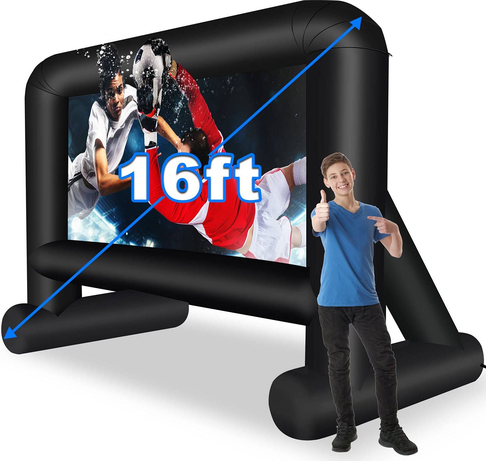 Inflatable projector screen GZKYYLEGS 16 Feet Inflatable Movie Screen