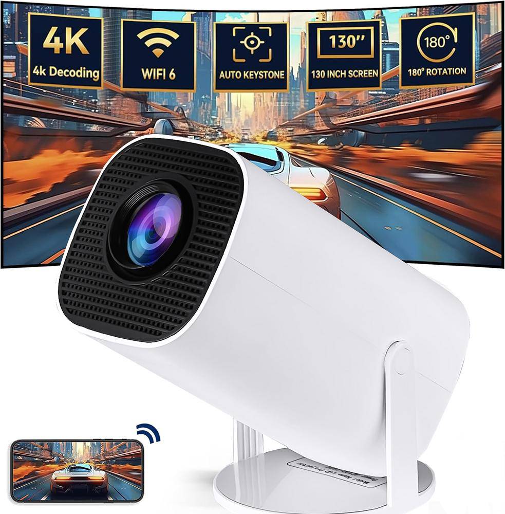 Mini Projector 4K Native 720 Supported