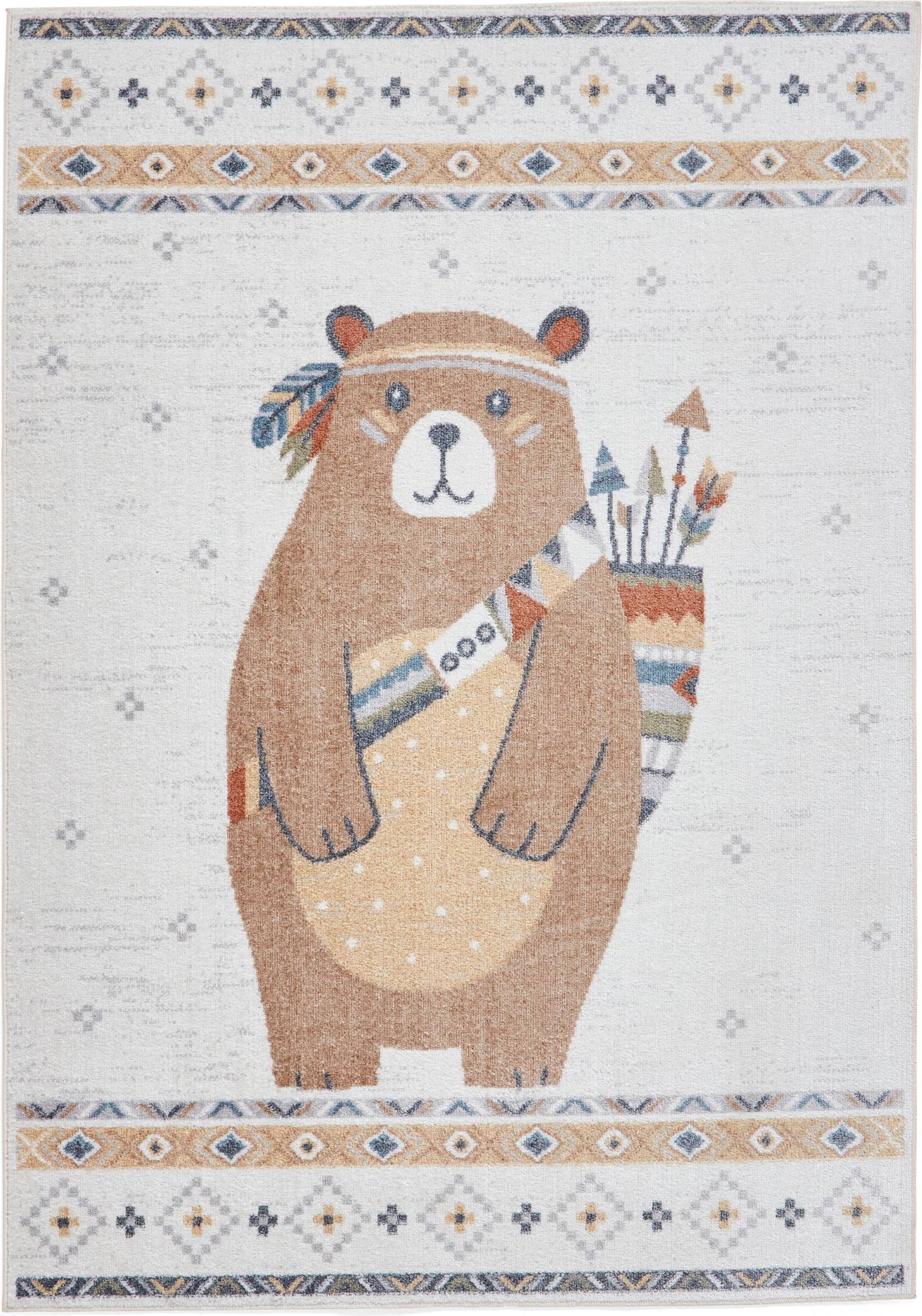 Think Rugs Kid's Vida Washable Bear Rug 47.2x66.9"