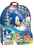 Lisciani Sonic 2 In 1 Card Games In A Backpack