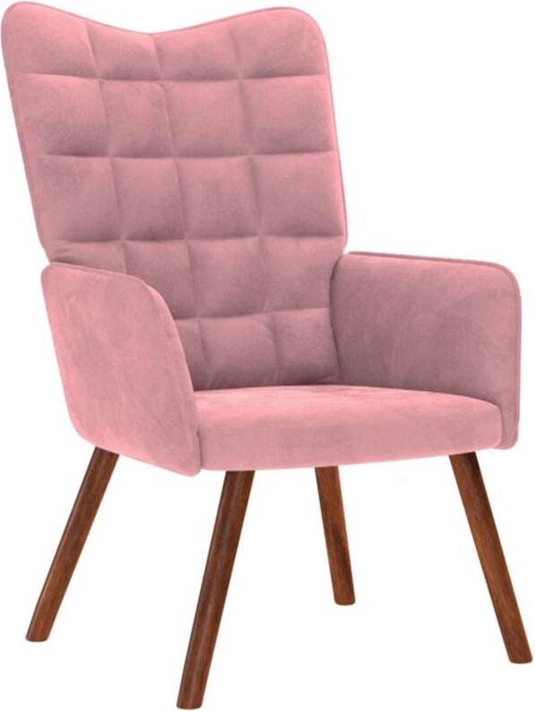 vidaXL Rosa Sammet Fåtölj