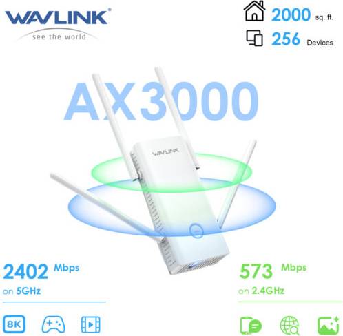 Wifi ax3000 Wavlink AX3000 Extensor de Rango Wi-Fi 6
