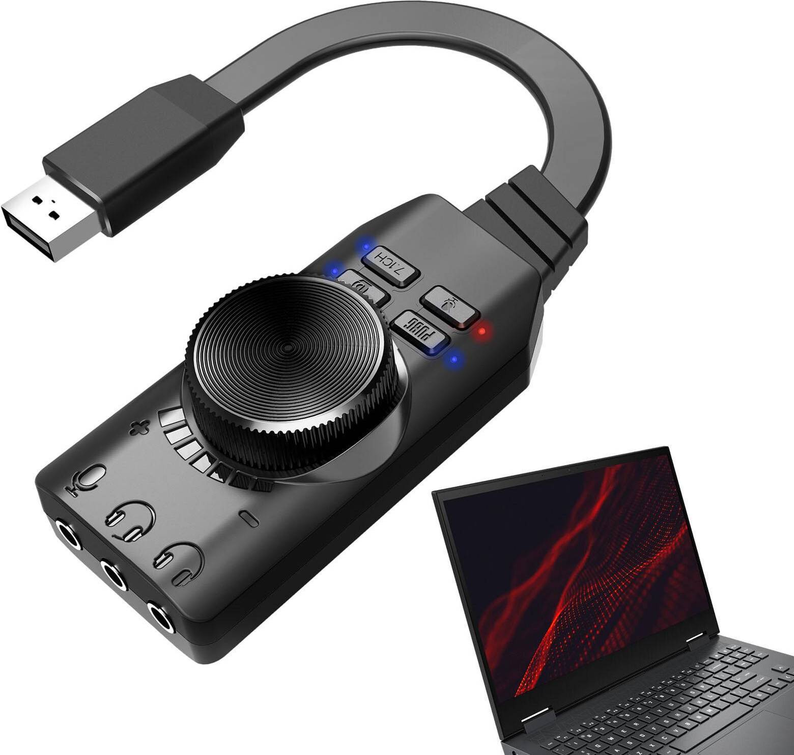 USB External Sound Card PS5