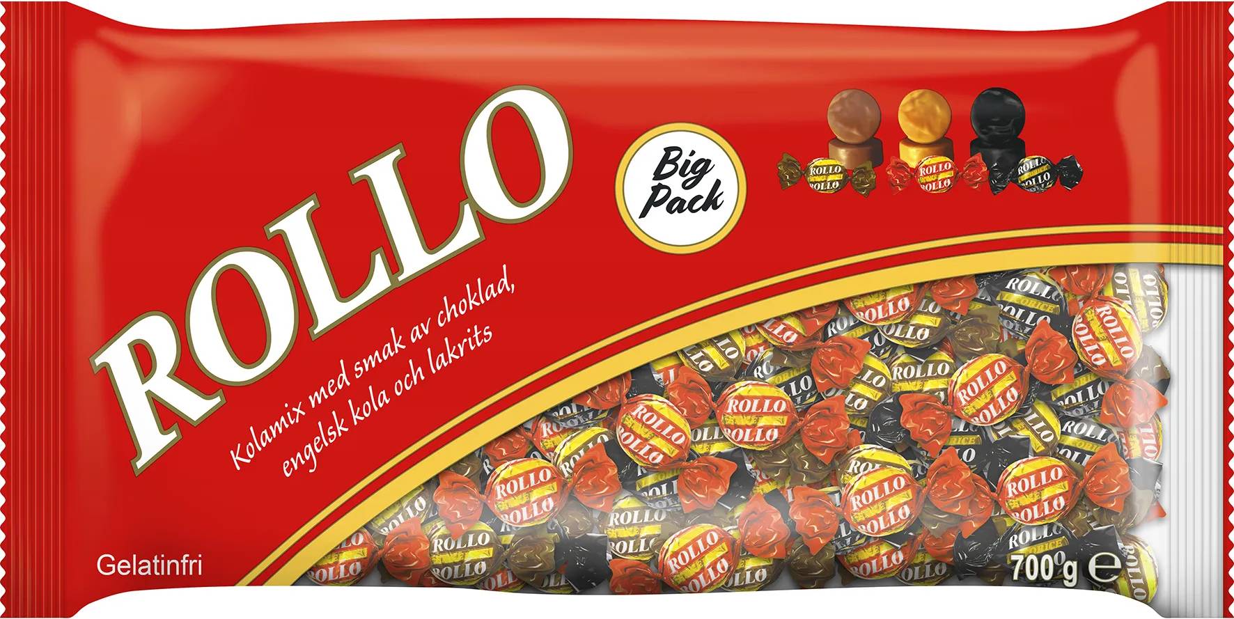 Cloetta Rollo Mixpåse 700g 1pack