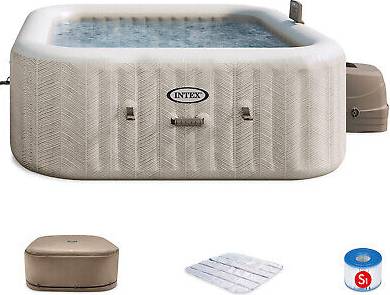 Intex purespa Intex Inflatable Hot Tub PureSpa Chevron 6-Person Deluxe Inflatabl Set