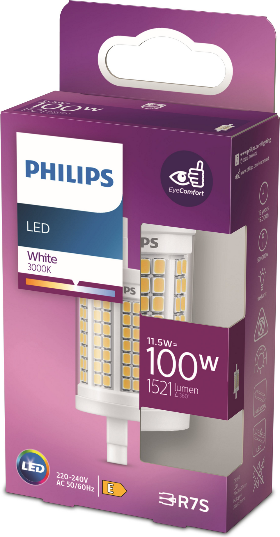 Philips LED 100W R7S 78mm WH ND SRT4