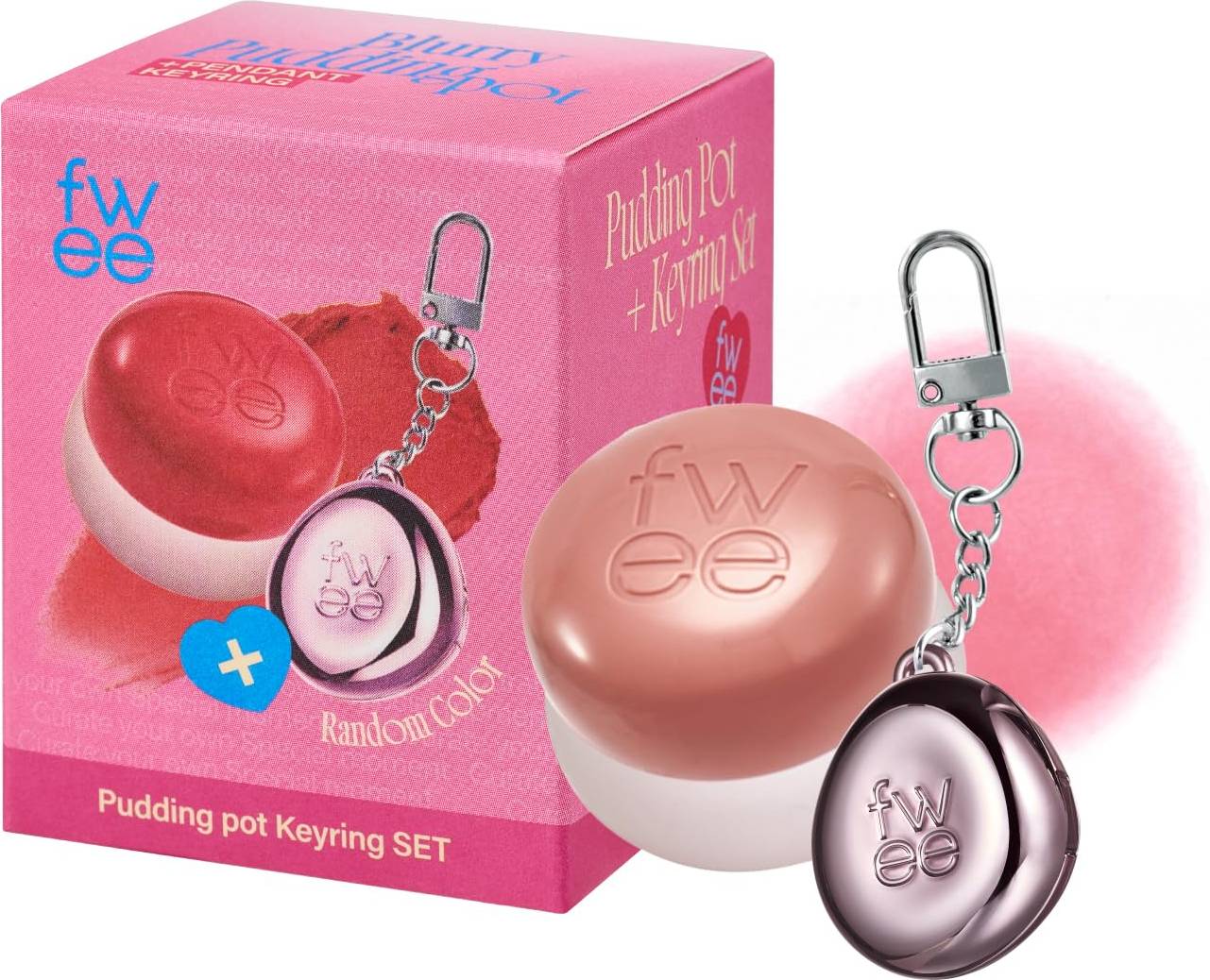 Makeup set Fwee Pudding Pot Keyring Set - Random Colors